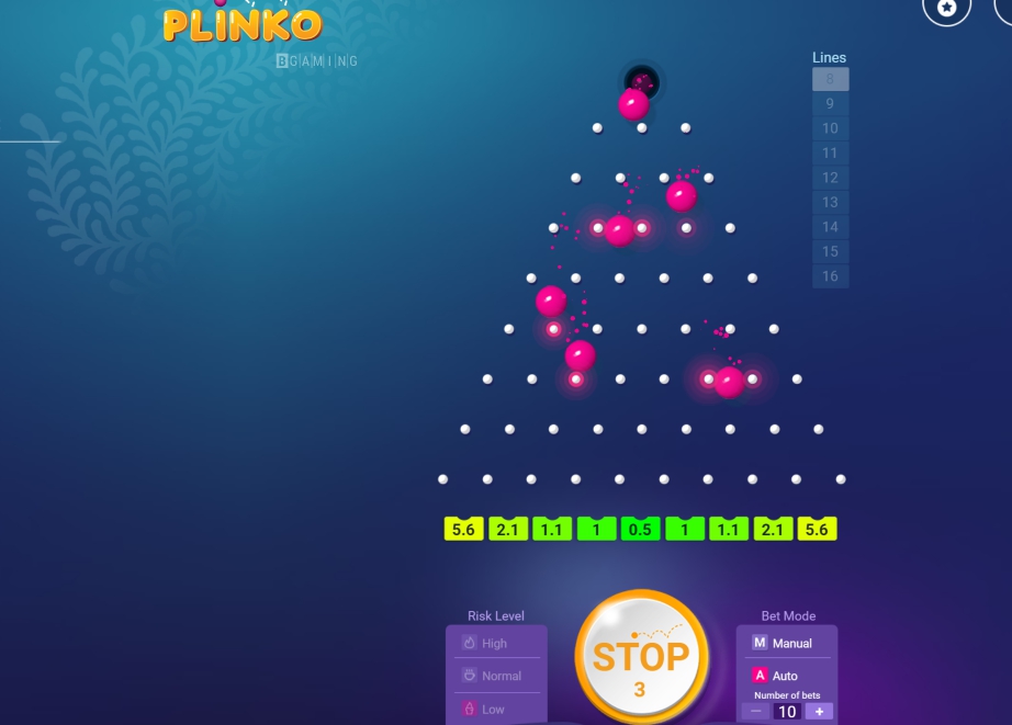 Où jouer à Plinko